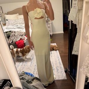 Elegant Cream Maxi Dress